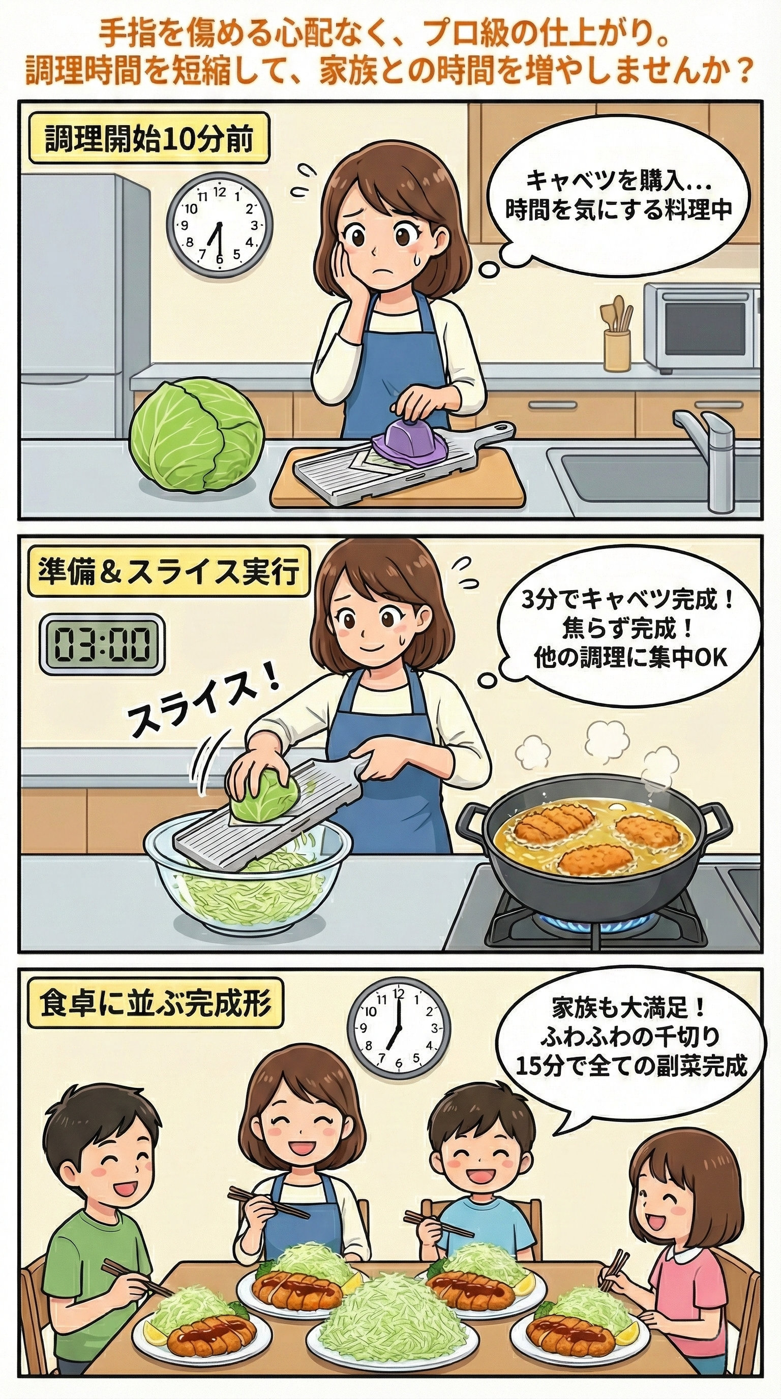 キャベツスライサー ふわふわ千切り 時短調理