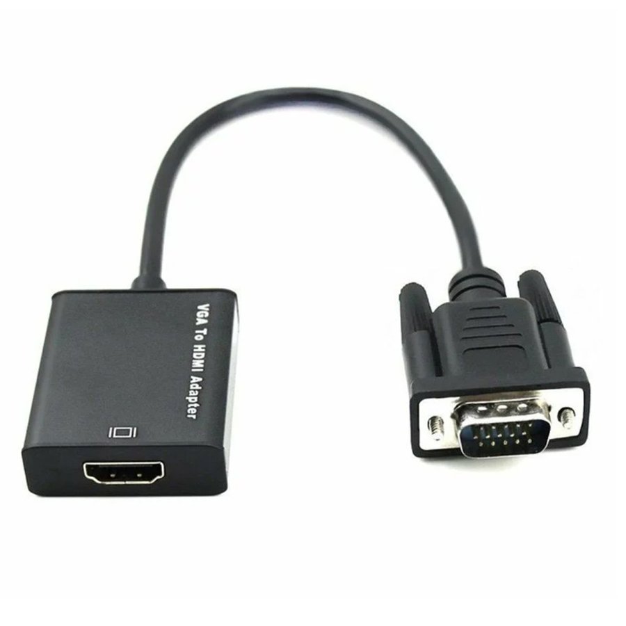 VGA to HDMI変換アダプタ 1080P 音声対応 ビデオケーブル 変換アダプタ 変換器 プロジェクター PC HDTV HDTV用 ブラック  通販