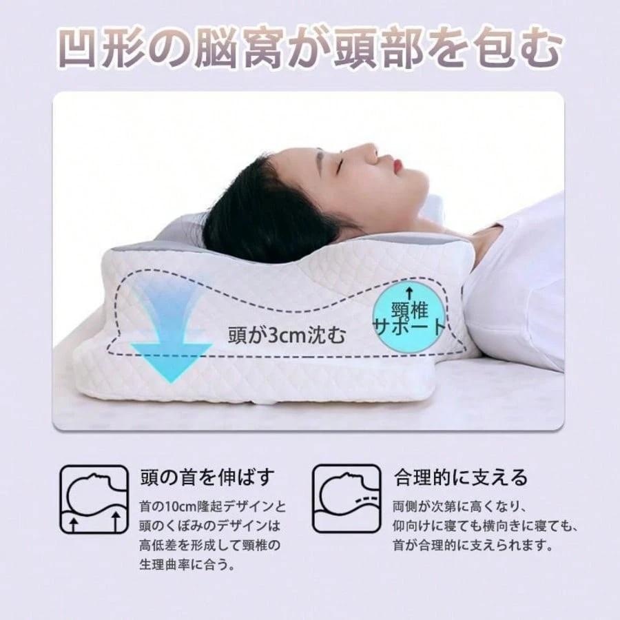 枕 マクラ 首こり 首枕 ピロー 低反発枕 安眠枕 頭痛 いびき改善