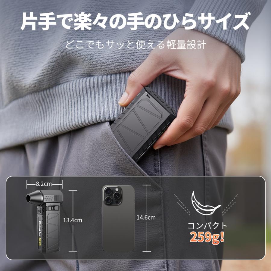 8000mAh・ 風速100m/s】エアダスター 電動 150000RPM 無階段調節 充電