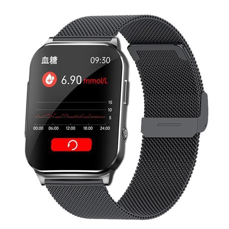 「医療レベル心電図ECG+PPG 」スマートウォッチ 日本製センサー 血圧/糖測定 心拍数 血中酸素 睡眠管理 歩数計 体温 生理管理 LINE通知 胸貼り付き 敬老の日の画像
