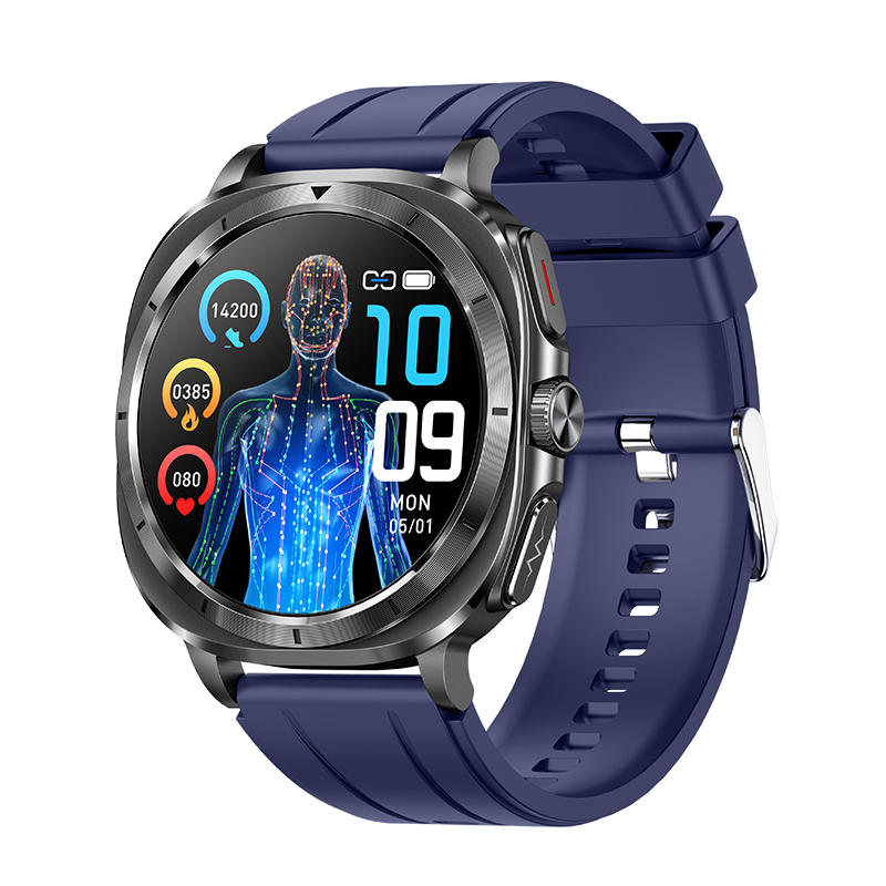 スマートウォッチ 日本製センサー 通話機能 マイクロ健康診断 心電図ECG+HRV 血圧/糖測定 BMI 心拍計 酸素 体温 睡眠 LINE通知 ios/Android対応 母の日 爆買の画像