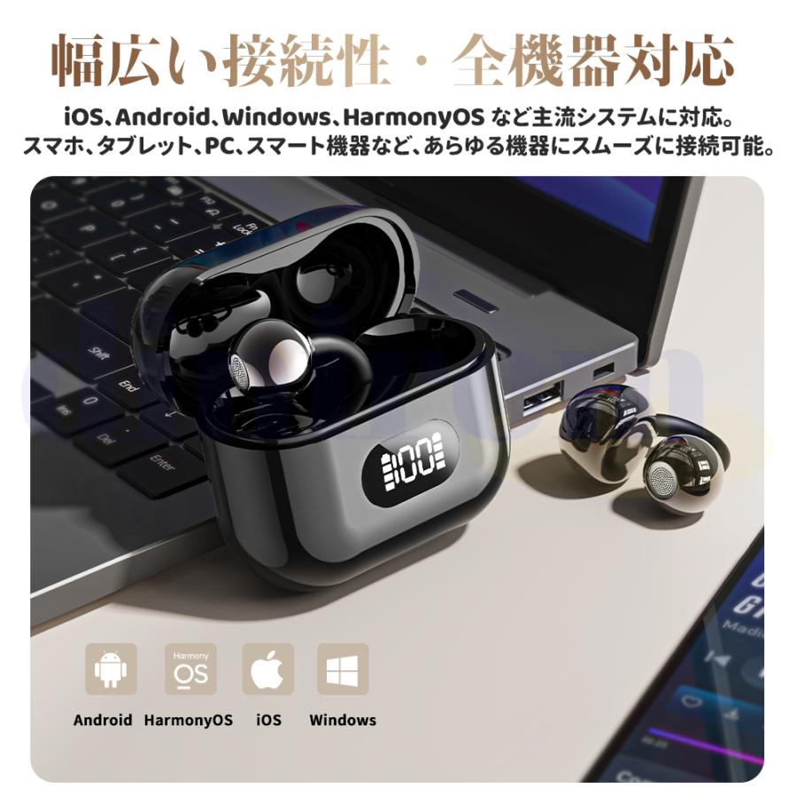 ワイヤレスイヤホン クリップ式 イヤホンBluetooth6.0 AI翻訳機能 双方