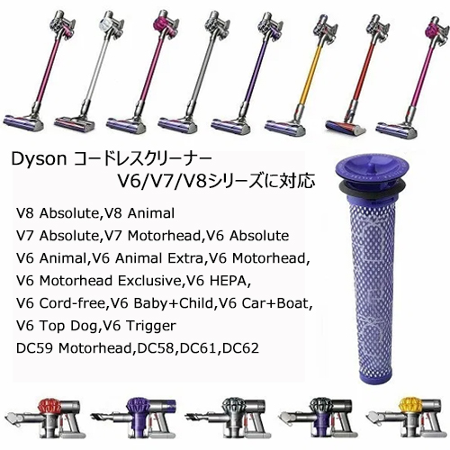 ダイソン プレモータフィルター ２本セット 互換品 V8 V7 V6 DC58 DC59 DC61 DC62 DC74 対応 高密度 交換用  JK9-13 コード 06786-x2 : dyson-filter-2set : iishop - 通販 - Yahoo!ショッピング