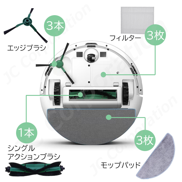 JCコーポレーション iieco ルンバ コンボ Essential robot専用 交換用