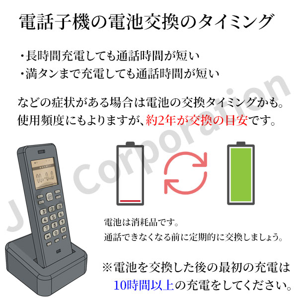 シャープ対応 SHARP対応 A-002 UBATM0025AFZZ HHR-T402 BK-T402 対応 コードレス 子機用 充電池 互換 電池 J005C コード 02023 大容量 充電 電話機 バッテリー 関連画像3