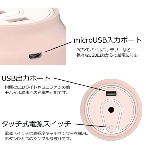 JCコーポレーション 加湿器 卓上加湿器 LEDライト USB電源