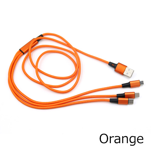 マルチコネクタ USB充電ケーブル / type-C Lightning microUSB 端子 