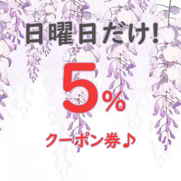 IKAWAストアの「日曜日だけ!5%OFFクーポン 」のクーポン