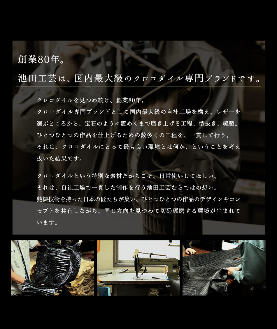 クロコダイル財布 艶クロコダイル メンズ 長財布【池田工芸】日本最大のクロコダイル専門店が贈るクロコダイル定番長財布【12月3日頃出荷】 |  | 07