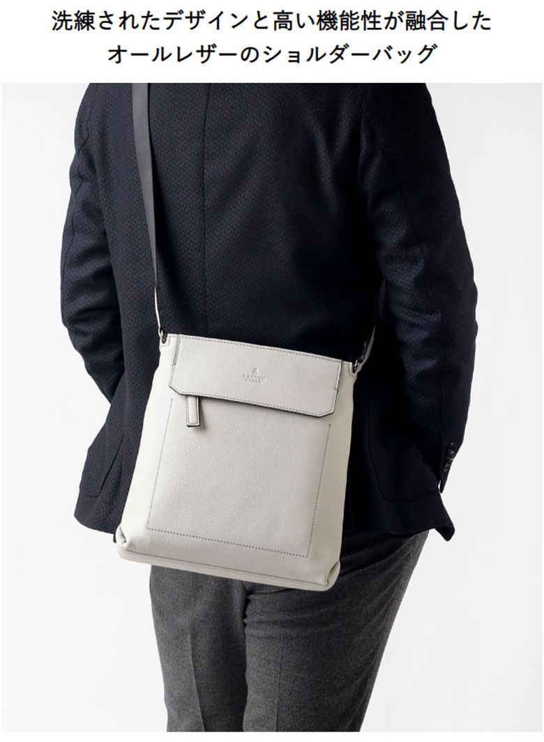 LANVIN COLLECTION ショルダーバッグ メンズ B5 牛 革 レザー 撥水