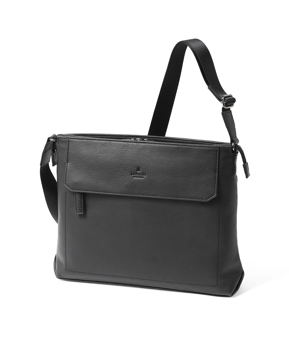 LANVIN COLLECTION ショルダーバッグ メンズ A4 牛革 レザー 撥水 軽量