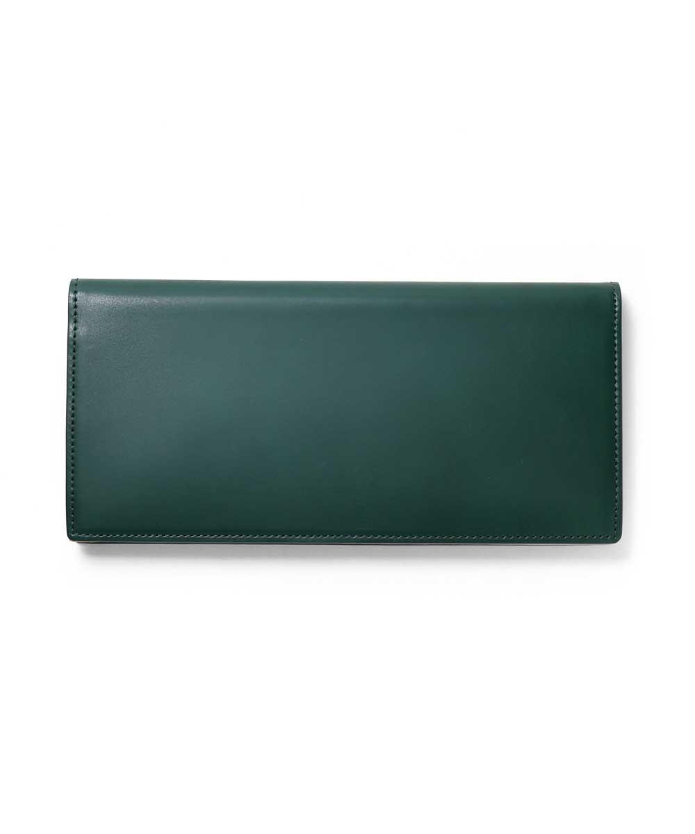 FUJITAKA公式 コードバン 純札 かぶせ長財布 カード段10 (ガーネット) No.661615 革 本革 レザー 馬 小銭入れ無し メンズ イニシャル刻印 名入れの画像