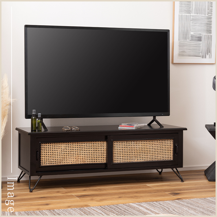 昭和レトロ ラタンテレビボード テレビ台 籐家具 ビンテージ テレビ台 ローボード TVボード レトロ ラタン 藤編み