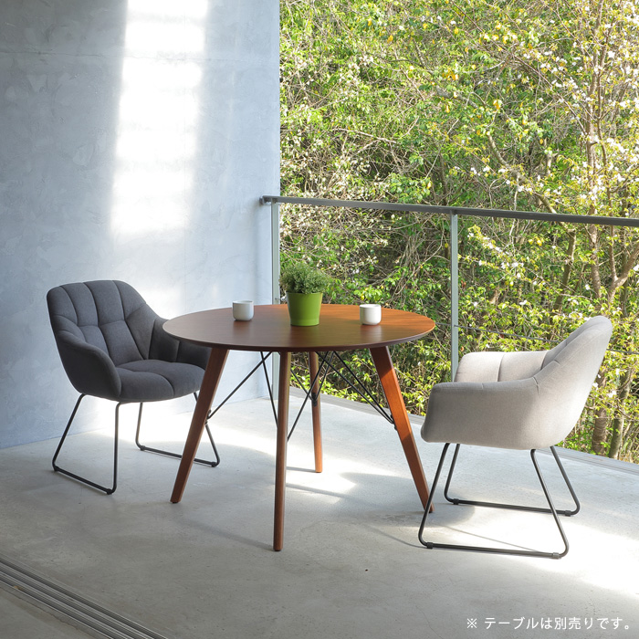 ダイニングチェア 北欧風 ファブリック 肘置き 肘掛け おしゃれ