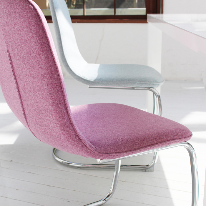 カンティレバーチェア ダイニングチェア ブルー ピンク グレー