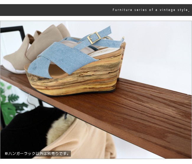アンティーク調 木製ハンガーラック 北欧風 アイアン コートハンガー