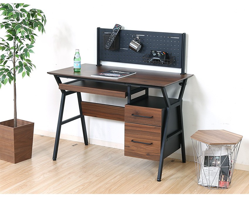 パソコンデスク バックパネル付き 100cm おしゃれ ワークデスク