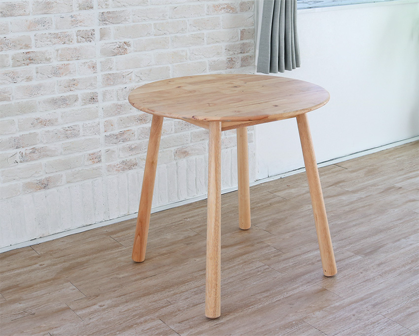 ダイニングテーブル 円形 丸テーブル 丸 2人用 木製 天然木 無垢 北欧 