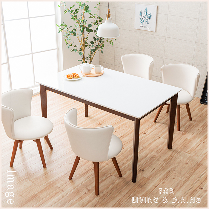 ダイニングセット 4人掛け ホワイト 5点 カフェ風 4人用 白 おしゃれ