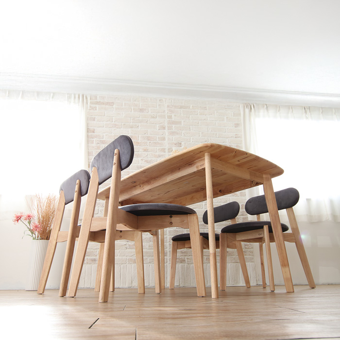 ダイニングテーブルセット 4人用 5点 グレー 北欧風 おしゃれ