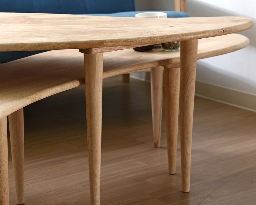 北欧風 センターテーブル E 木製 天然木 無垢材 コーヒーテーブル