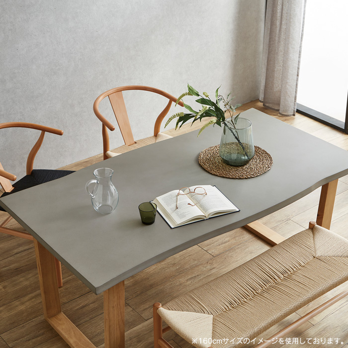 ダイニングテーブルセット ベンチ 4点 4人掛け 180cm コンクリート風