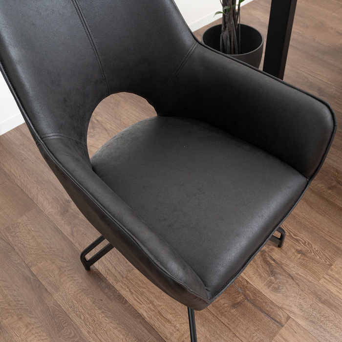 ダイニングチェア 2脚セット 回転 肘付き 回転式 おしゃれ 椅子 レザー