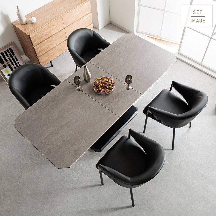 ダイニングチェア 2脚セット ブラック モダン スチール おしゃれ 高級