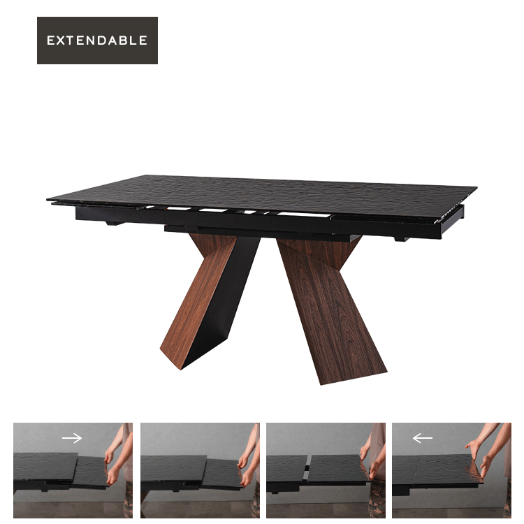 ダイニングテーブル　160cm ダイニングテーブルセット 7点 160~236 6人用 伸長式テーブル ガラス