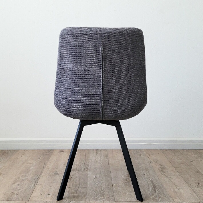 ダイニングチェア 回転式 2脚セット おしゃれ グレー ファブリック