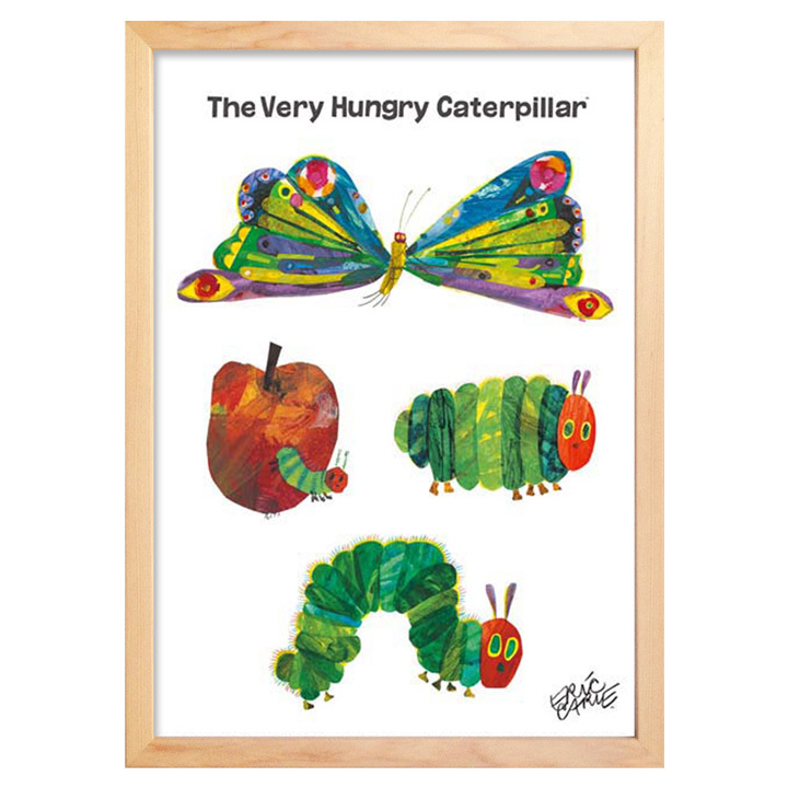 アートパネル エリック・カール Butterfly はらぺこあおむし モダン