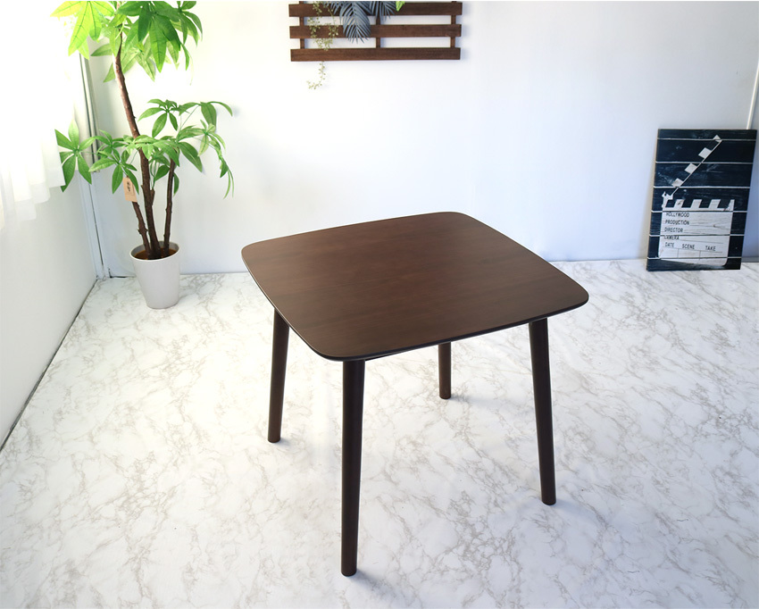 ダイニングテーブル 2人 幅80cm 北欧風 おしゃれ アンティーク風