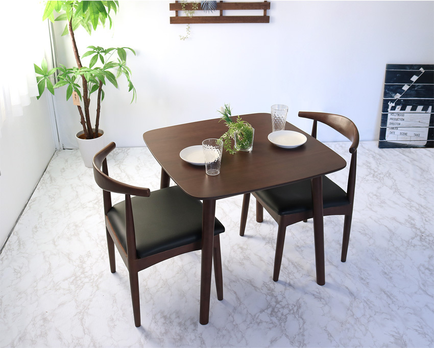 ダイニングテーブル 2人 幅80cm 北欧風 おしゃれ アンティーク風