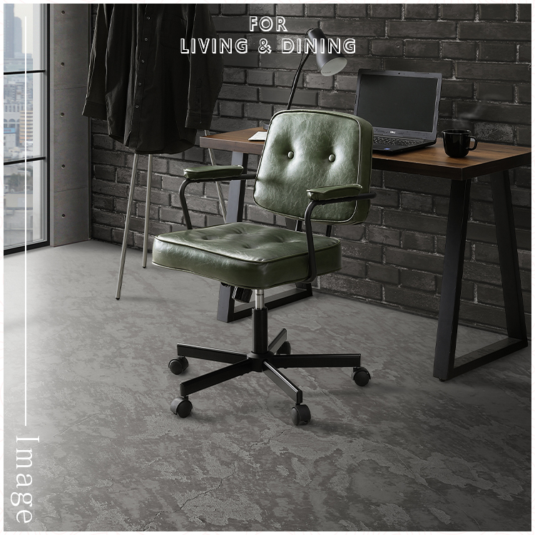 オフィスチェア アンティーク風 ヴィンテージ風 チェア 肘付き 回転式