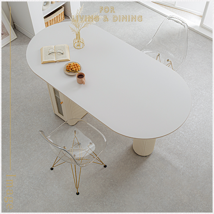 ダイニングテーブルセット 5点セット セラミック 幅160 白 セラミック