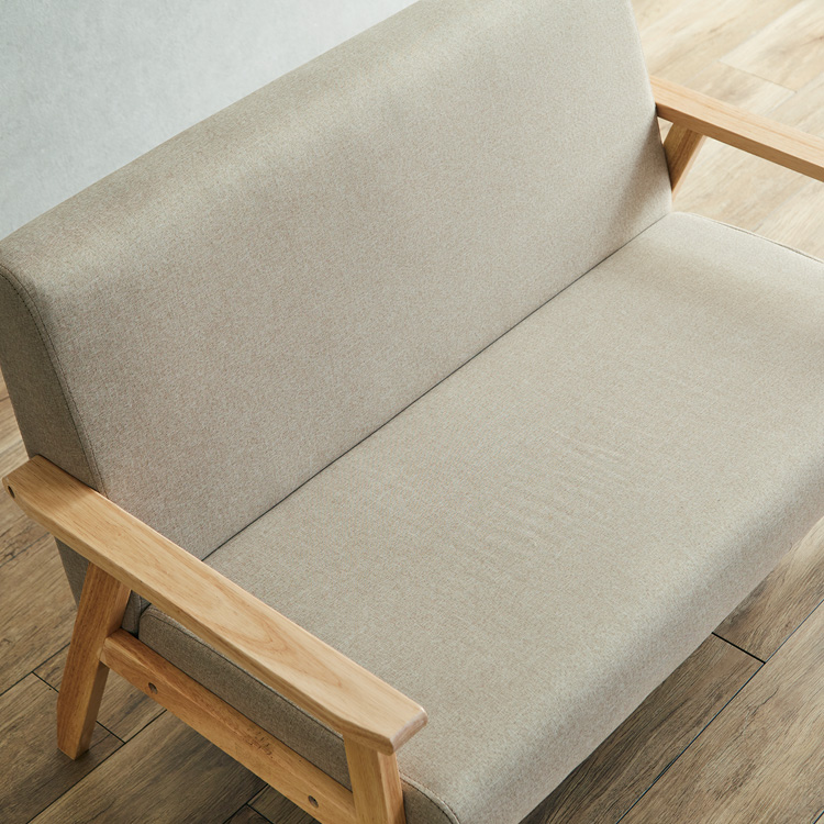 二人掛けソファ ファブリック 北欧風 ナチュラル モダン ベージュ