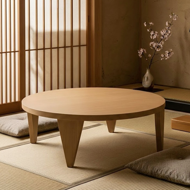センターテーブル 折りたたみ 円形 丸 105cm おしゃれ デザイン