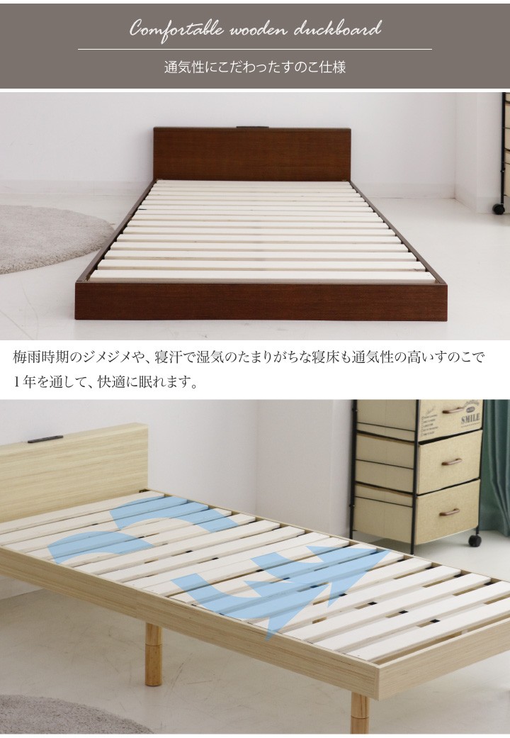 KUGG シングルベッドフレーム 木目 100×195cm 新品未使用 シングル
