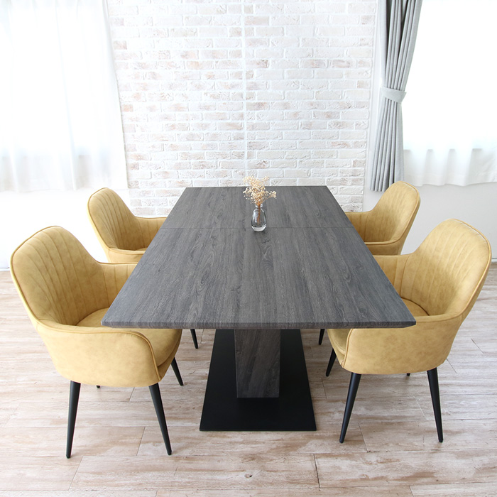 イエローダイニングテーブルセット ダイニングセット(テーブル&イス4脚)