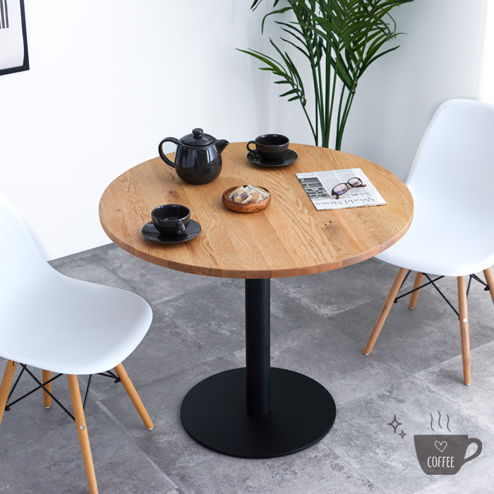 カフェテーブル 丸 90cm 北欧 おしゃれ 丸テーブル 円形 木製 無垢 