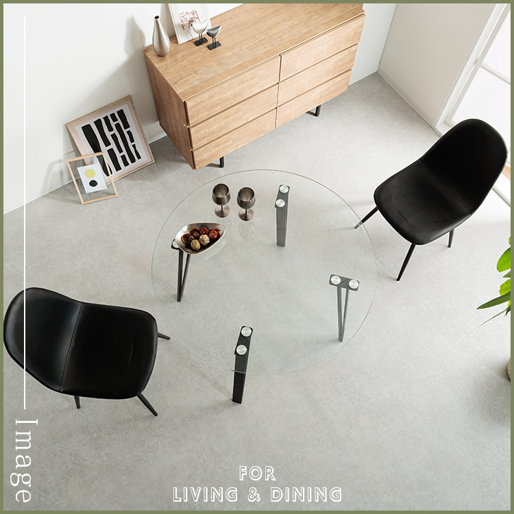 ダイニングテーブルセット ガラス 2人 3点セット 丸テーブル 100