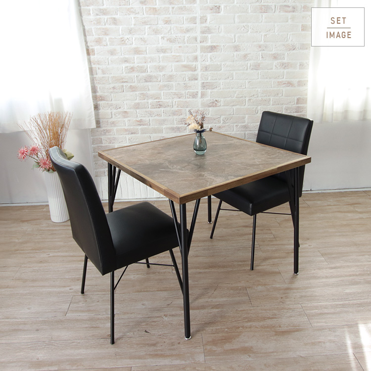 ダイニングテーブル 2人用 80cm コンパクト 石目柄 大理石風 メラミン