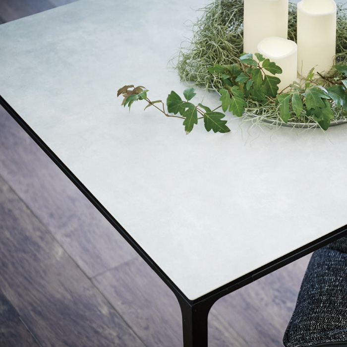 ダイニングテーブル セラミック 単品 4人用 135cm グレー スペイン産