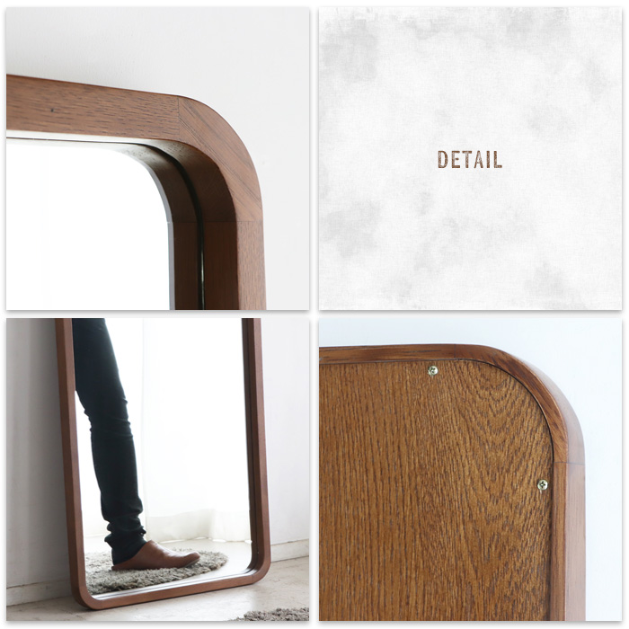 スタイルミラー 高さ160cm 姿見 全身鏡 木枠 アンティーク調 壁掛け