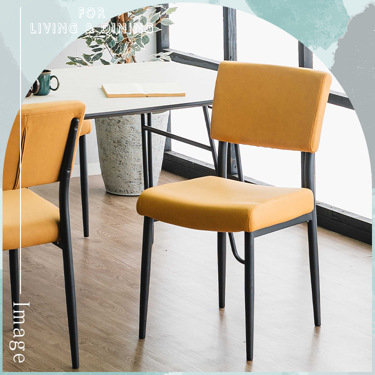 ダイニングチェア 2脚セット カフェ風 ファブリック 黒脚 ライトグレー