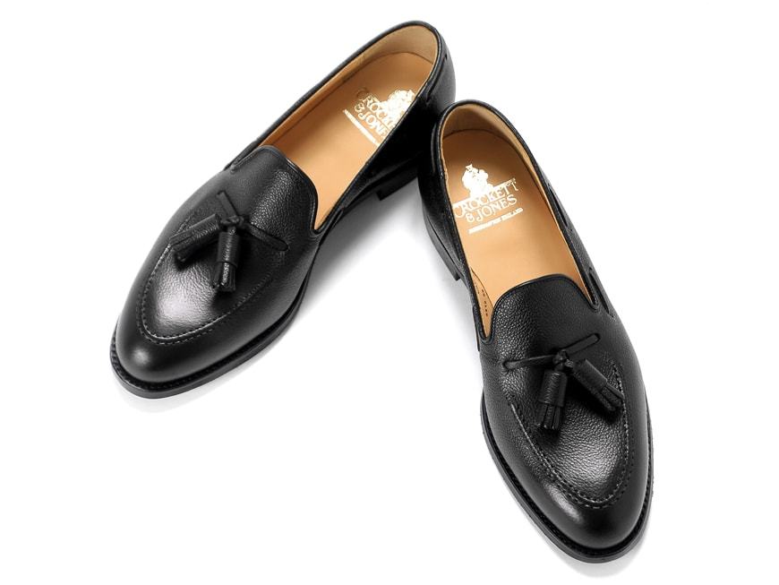 クロケット＆ジョーンズ CROCKETT＆JONES ／ 当店別注ペブルグレインレザータッセルローファー「CAVENDISH 3」（BLACK／ブラック）  : ccj2110201 : 粋な着こなしヤフー店 - 通販 - Yahoo!ショッピング