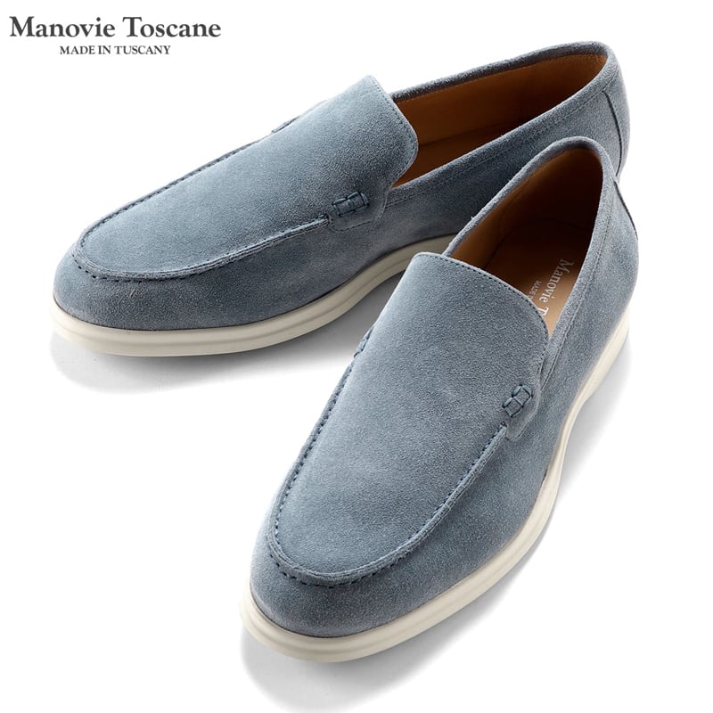 新品・イタリア製・43・Miserocchi　スエードモカシン マノヴィエトスカーネ Manovie Toscane ／ 当店別注カーフ