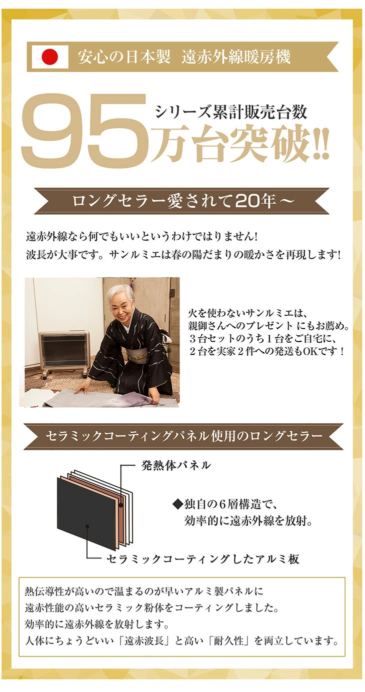 送料無料 パネルヒーター 遠赤外線 サンルミエ サンルミエ800SD 送料無料 rev.2 遠赤外線暖房の決定版 HMN : ens019 :  イキトセレクトヤフー店 - 通販 - Yahoo!ショッピング