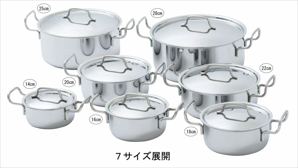 geo PRODUCT 宮崎製作所 ジオ・プロダクト 両手鍋22cm 品番：GEO-22T